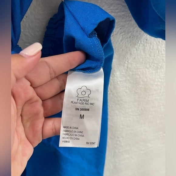 Farm Rio Blue Midi Knot Dress - Picture 4 of 6